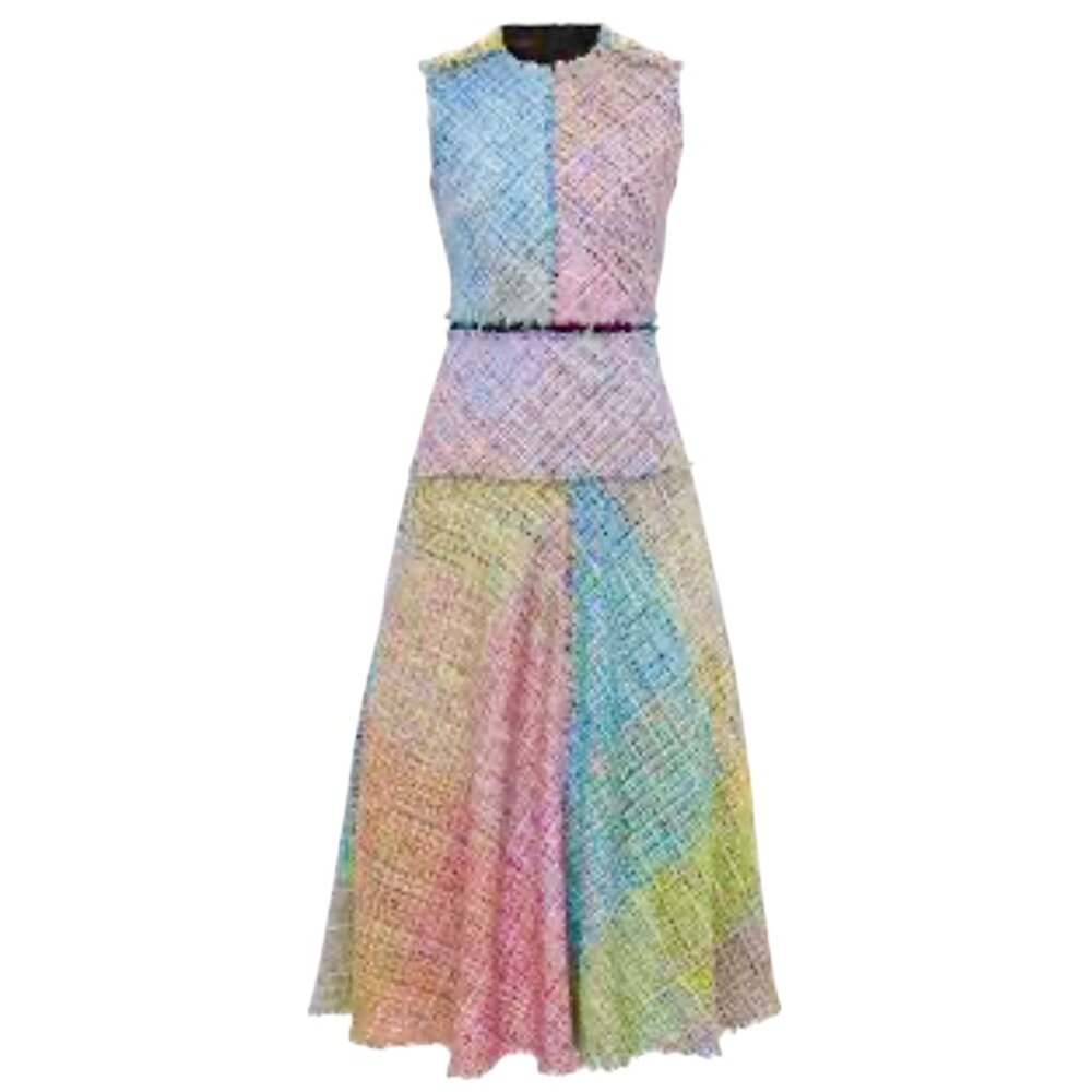 ESCADA TWEED MIDI DRESS SIZE 32D, XS/S US NEW - Picture 13 of 15